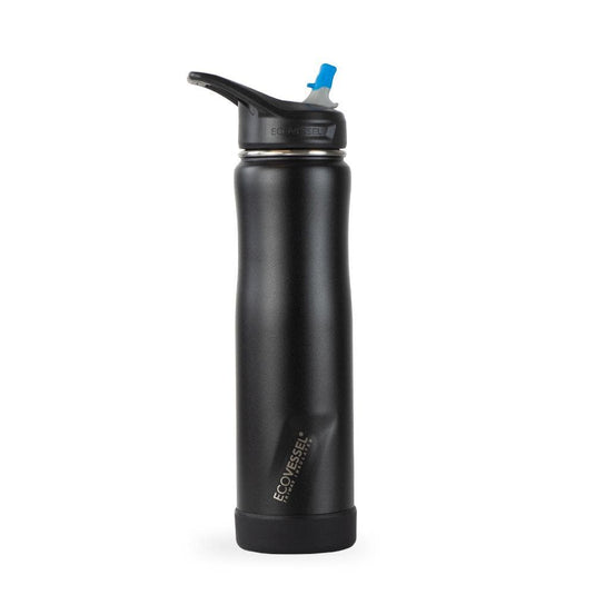 EcoVessel - THE BOULDER - Insulated Water Bottle w/ Double Lid