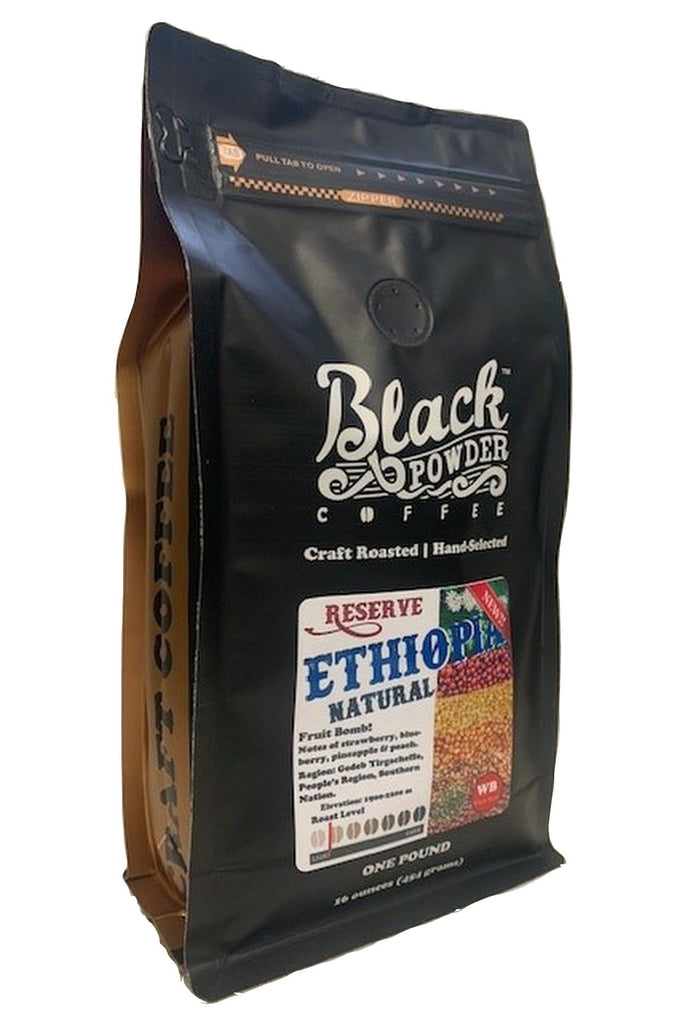 Ethiopian Gadeb Yirgacheffe Natural &verbar; Naturally Grown &verbar; Reserve &verbar; Light Roast (Roaster's Pick) by Black Powder Coffee
