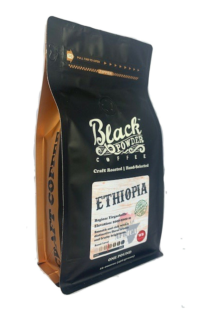 Ethiopian Limmu &verbar; Naturally Grown &verbar; Med-Light Roast by Black Powder Coffee