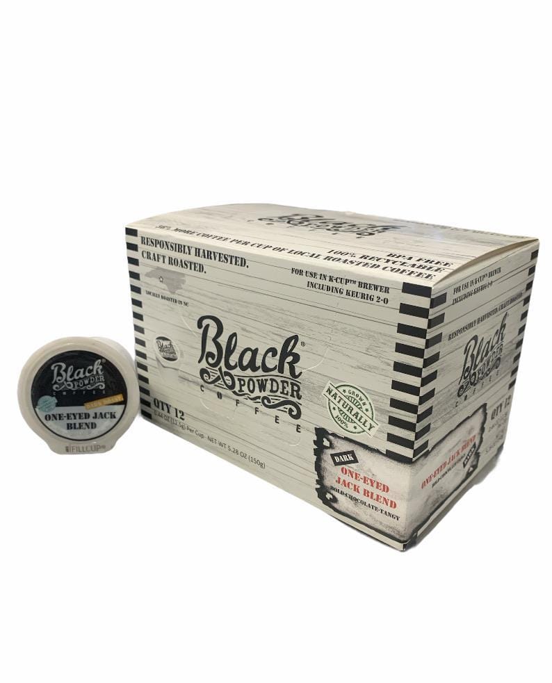 One-Eyed Jack Blend &verbar; Dark Roast &verbar; Single Serve Cups&comma; Box of 12 by Black Powder Coffee