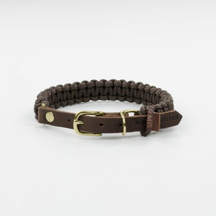 Touch of Leather Dog Collar - Chocolate by Molly And Stitch US