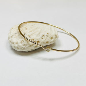 bezel diamond bangle - Theodosia Jewelry