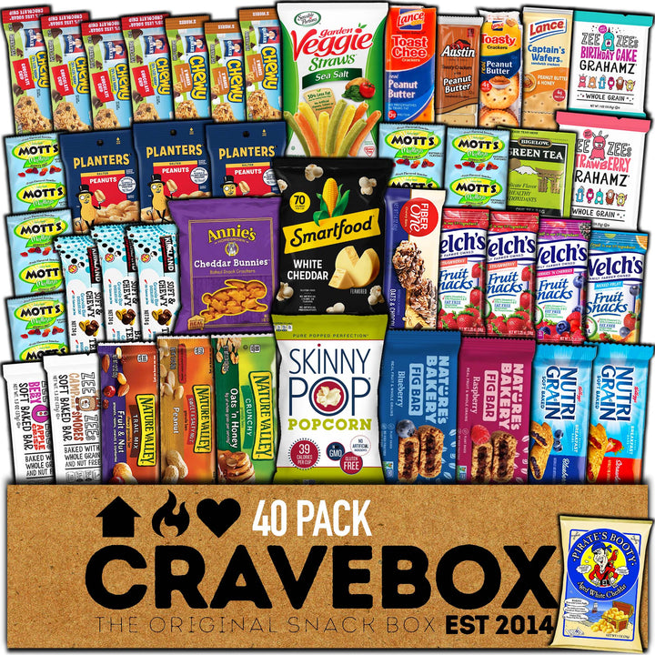 Snack Box Pros Snack Treats Variety Care Package, 40 Assorted Snacks/Box,  Ships in 1-3 Business Days, BRH SUPPLY