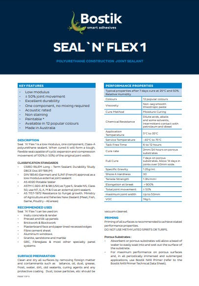 SEAL N' FLEX DATASHEET