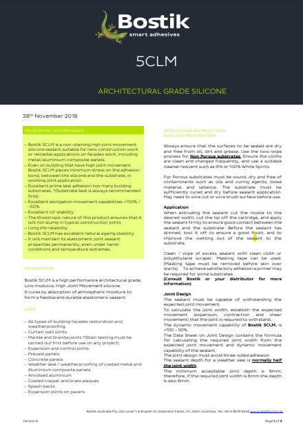 Bostik 5CLM Datasheet