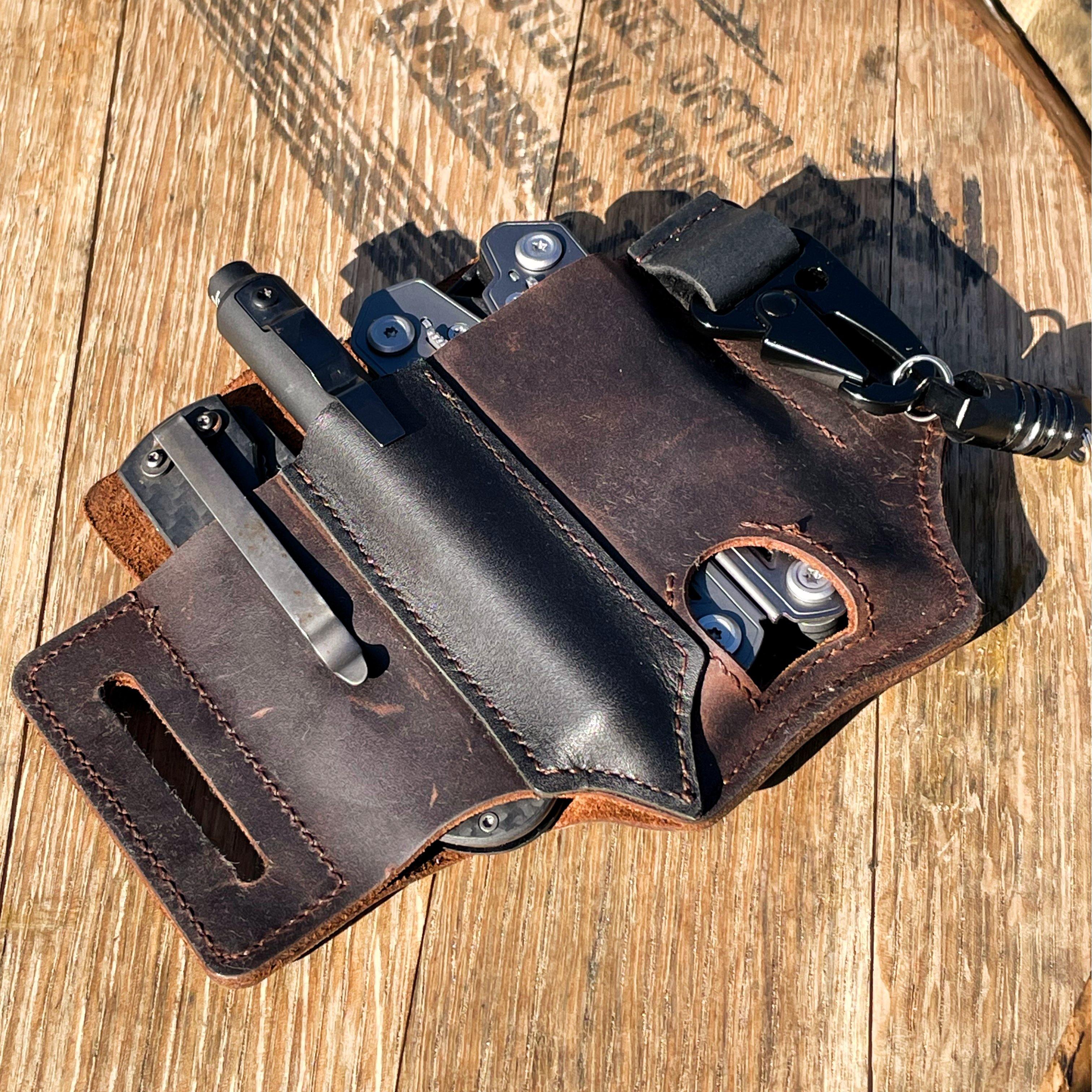 leather edc belt pouch