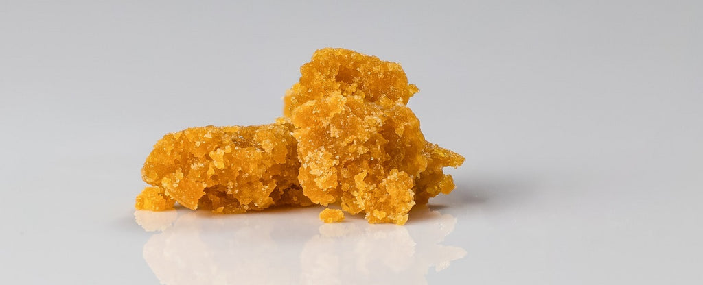 Amber-colored wax cannabis concentrate.