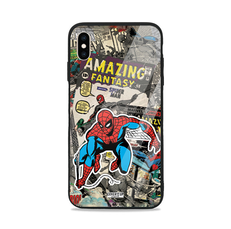 Official Marvel Vintage Spider-Man iPhone X Glass Case