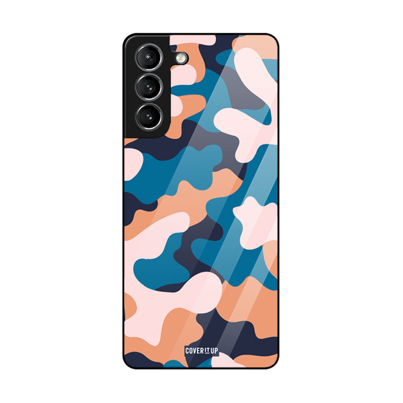 Midnight Amazon Camo Galaxy S21 Plus Glass Case Cover It Up