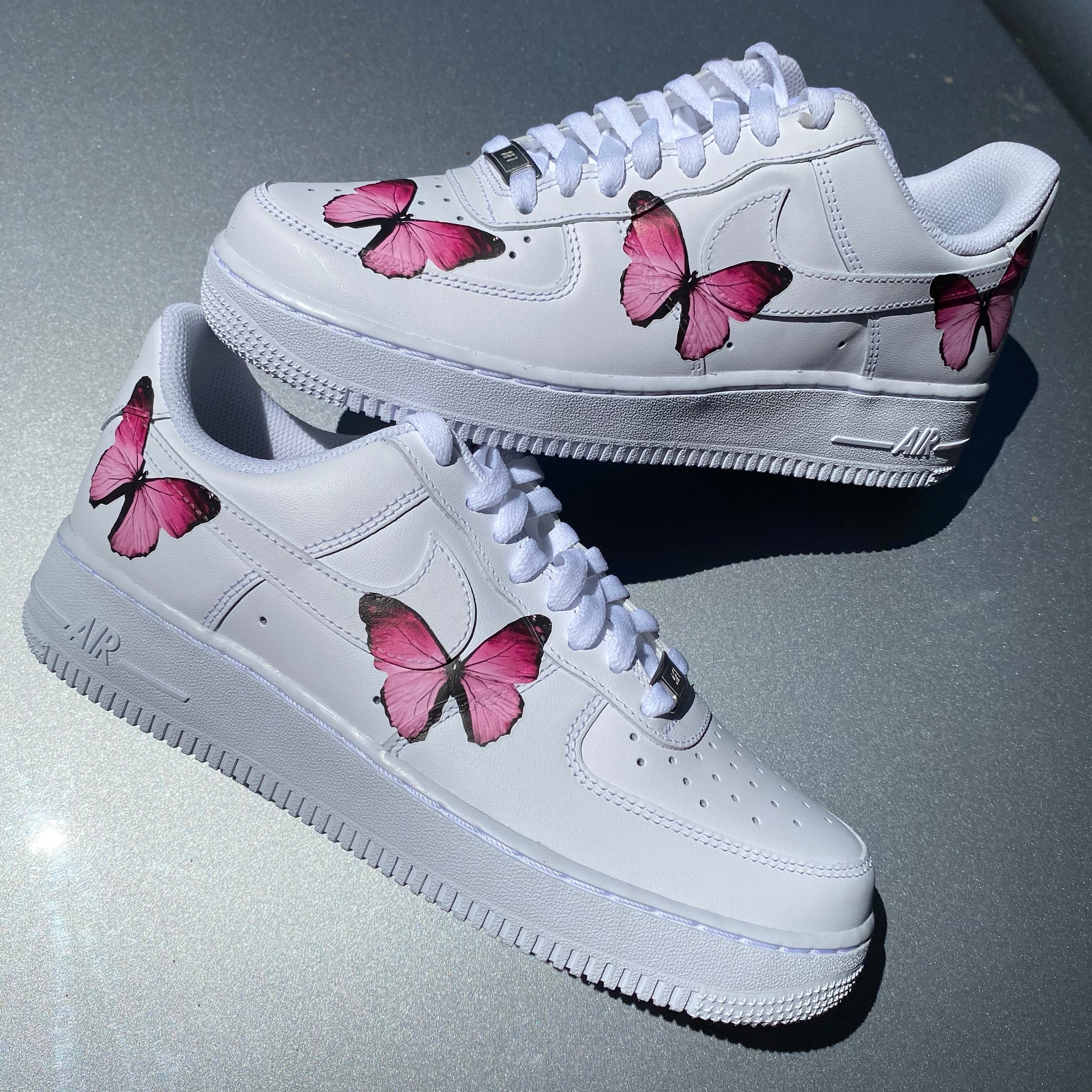 Pink Butterfly Effect AF1 – The Custom Sneaker Co