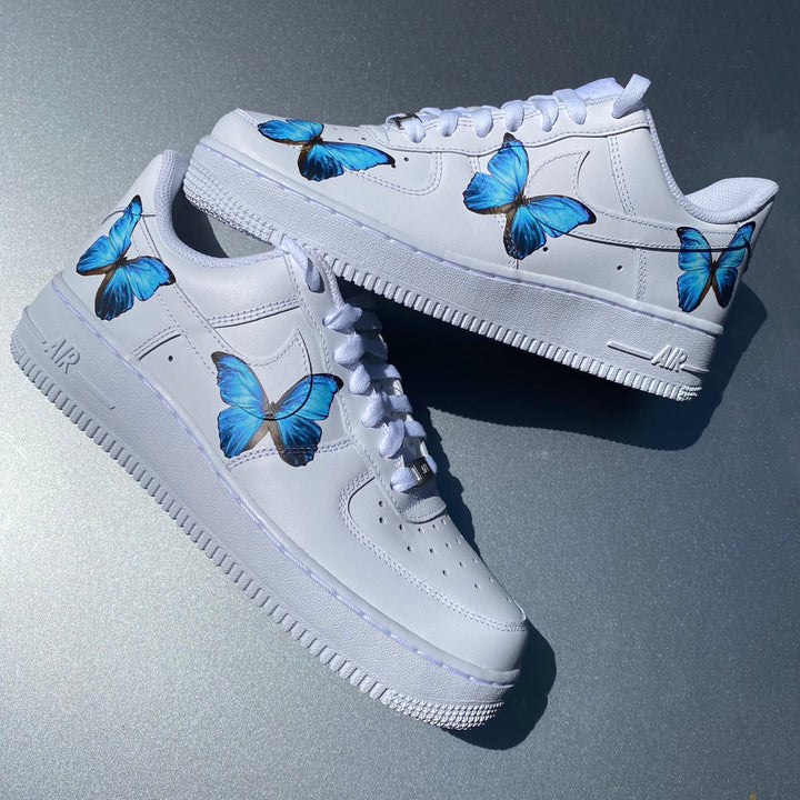 Kids Blue Butterfly Effect AF1 – The Custom Sneaker Co