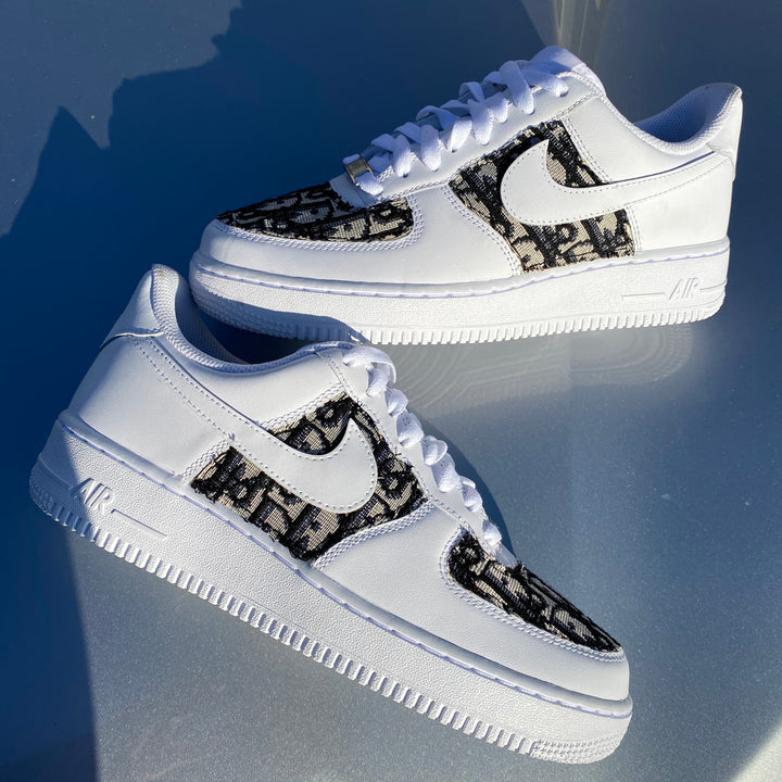 Navy Frayed Fabric MP AF1 – The Custom Sneaker Co