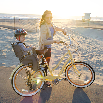 beach cruiser with baby seat