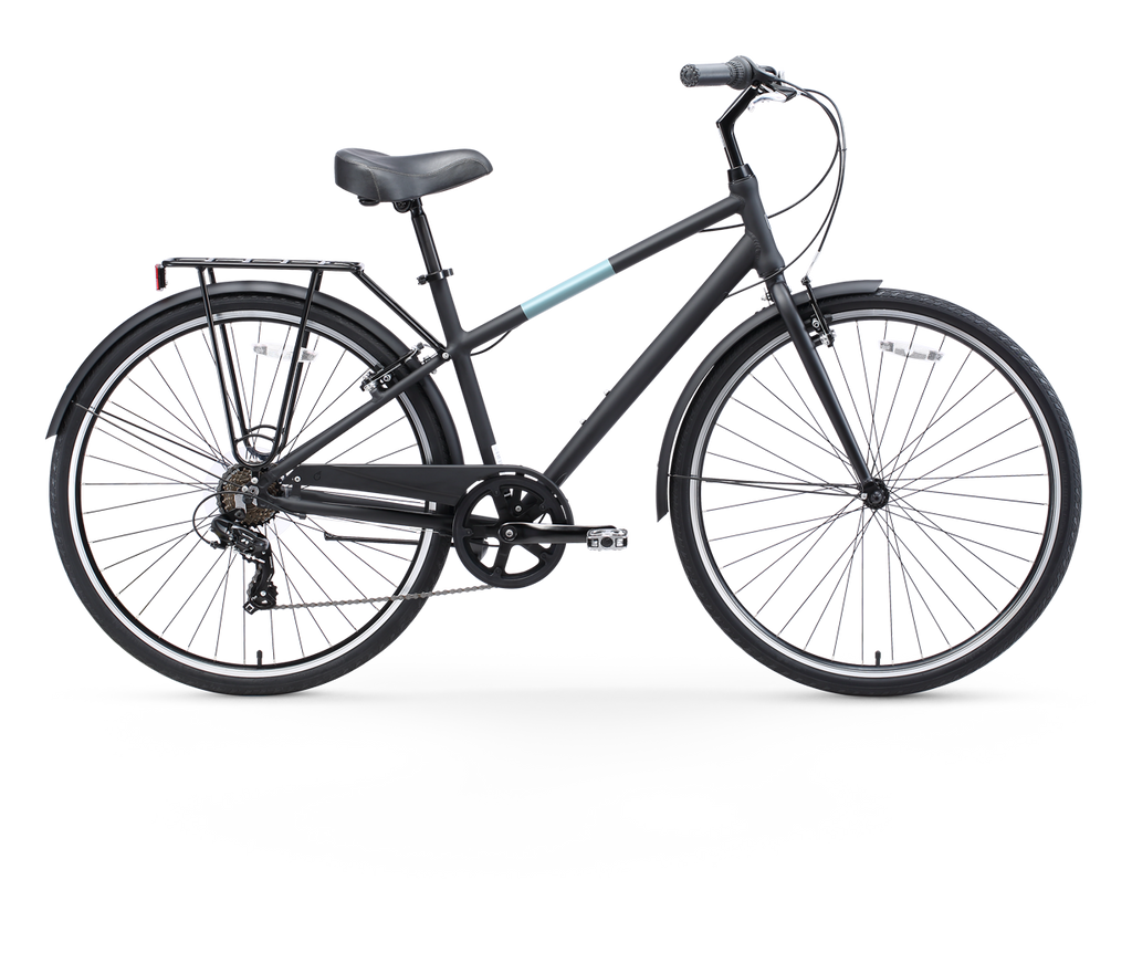 black hybrid bike