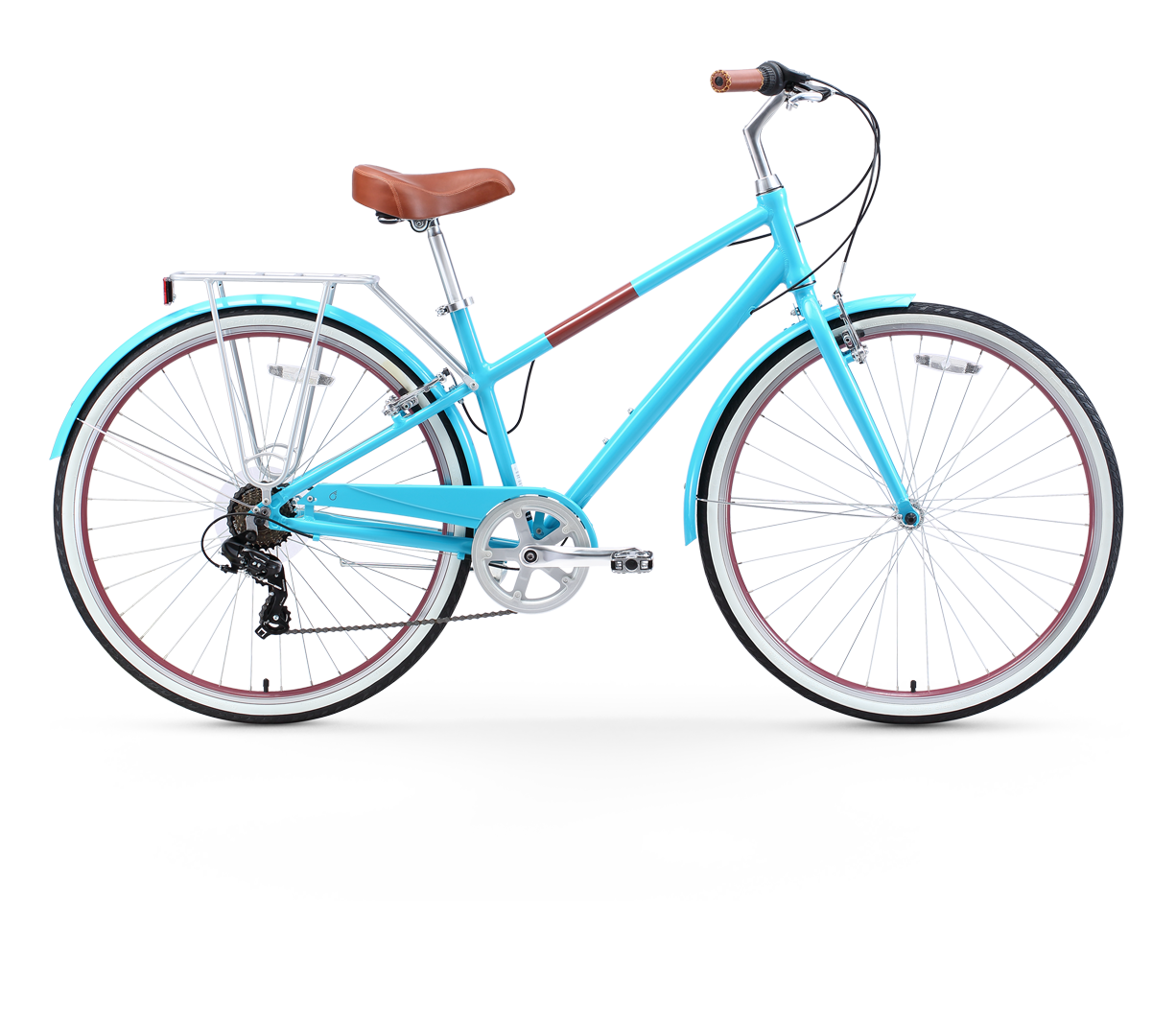 sixthreezero reach your destination women's 7 speed hybrid bicycle