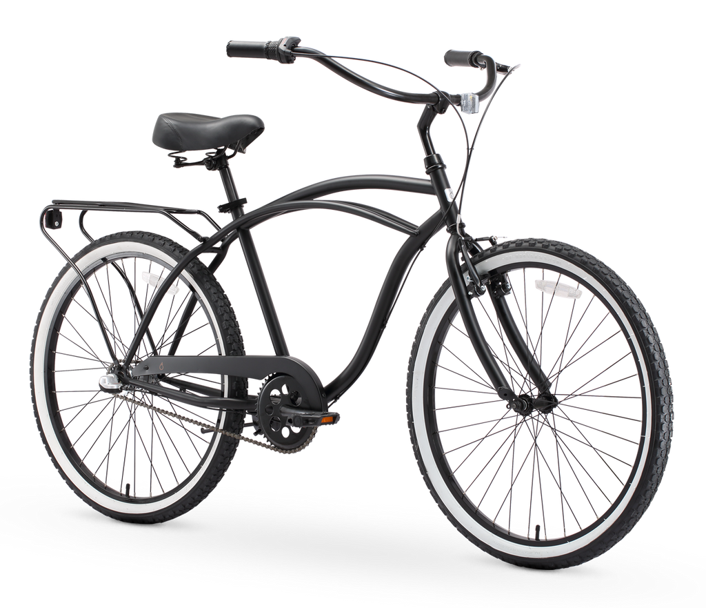 matte black beach cruiser