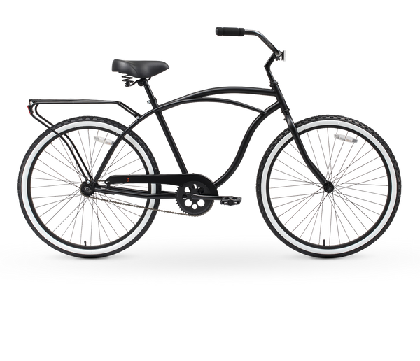 matte black beach cruiser