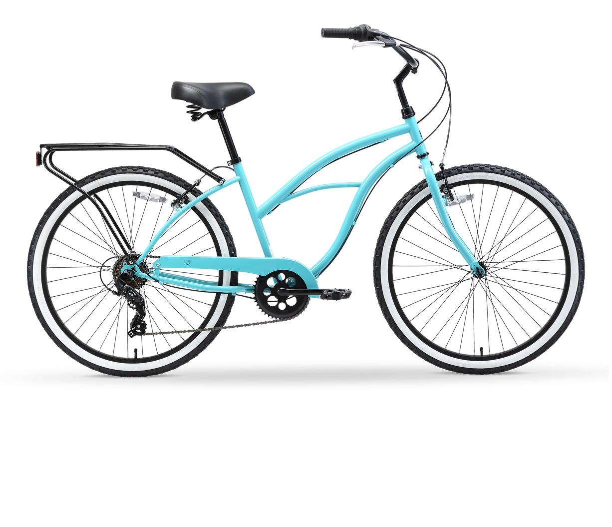 sixthreezero 26 inch 7 speed women's comfort beach cruiser bicycle