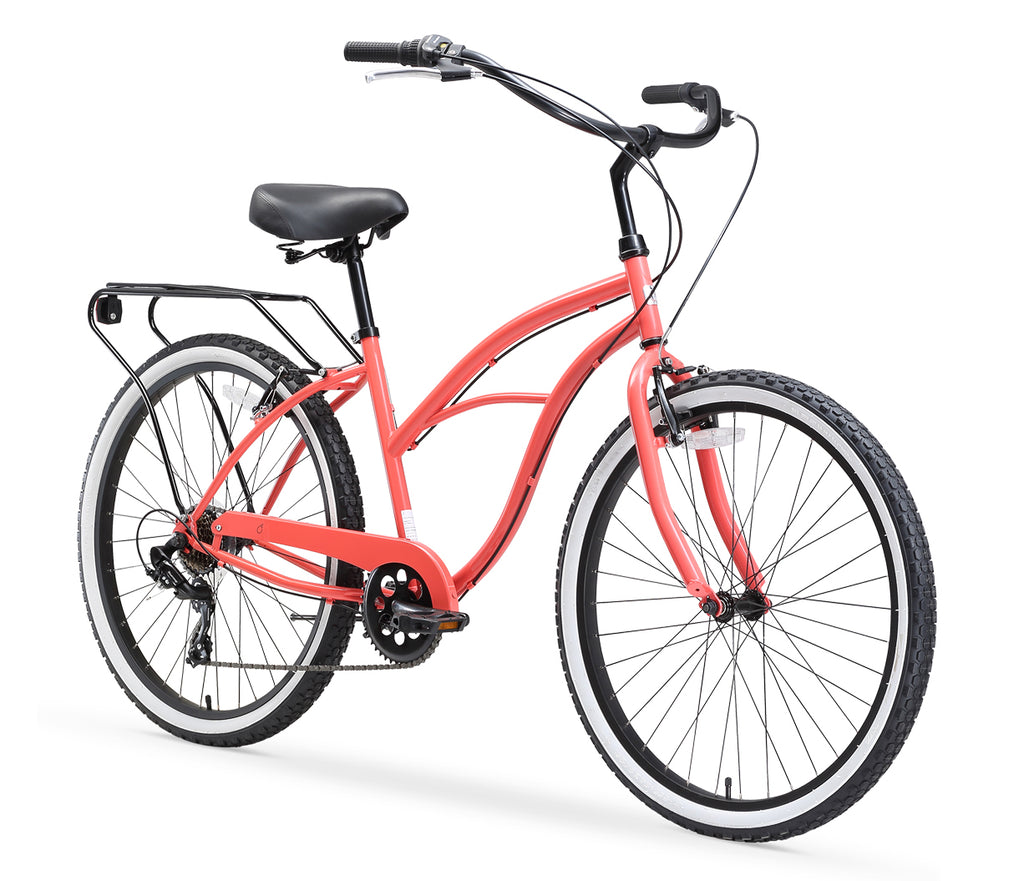 sixthreezero 26 inch men's 7 speed hybrid cruiser bicycle