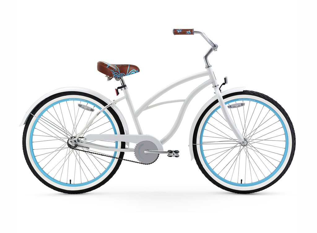 white bike for women