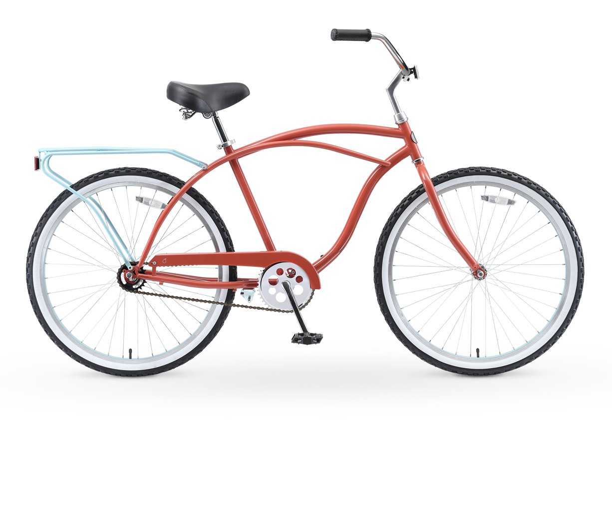 sixthreezero women's speed beach cruiser bicycle with rear rack