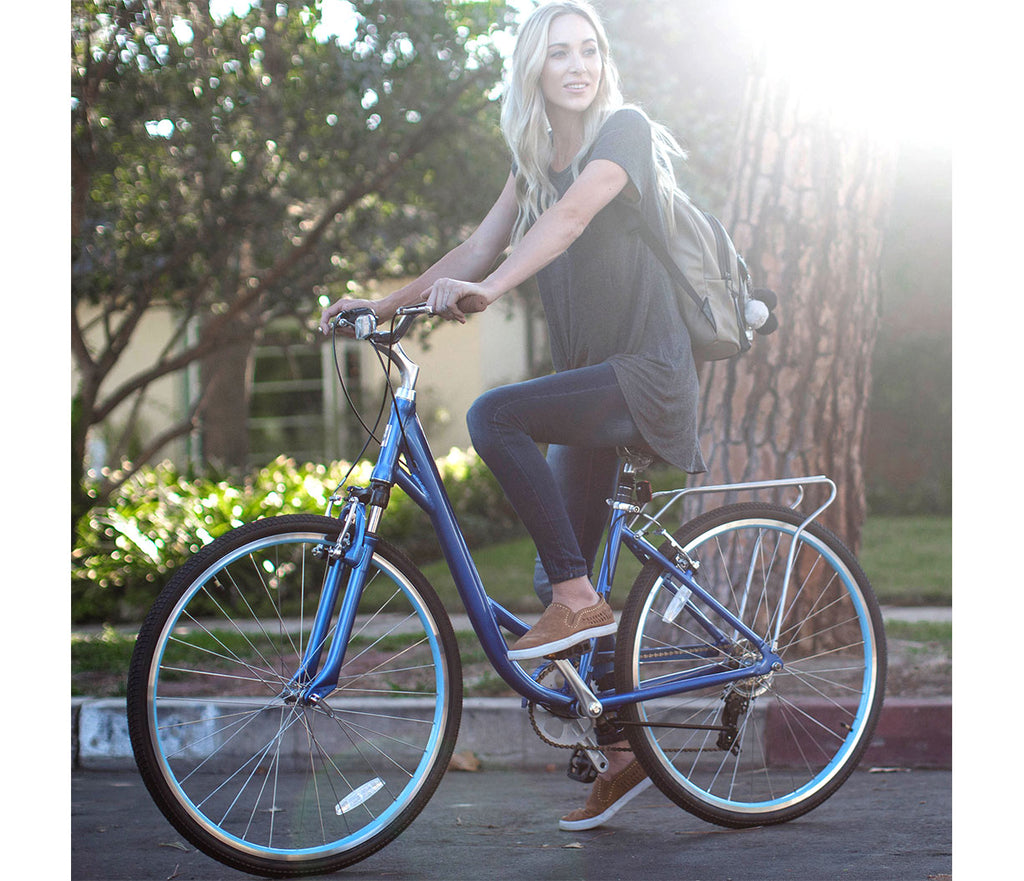 sixthreezero body ease women's comfort bicycle with rear rack