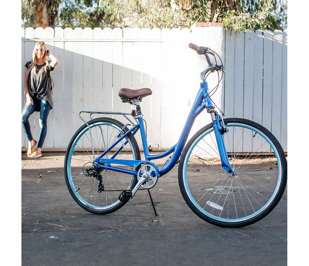 women's blue bicycles