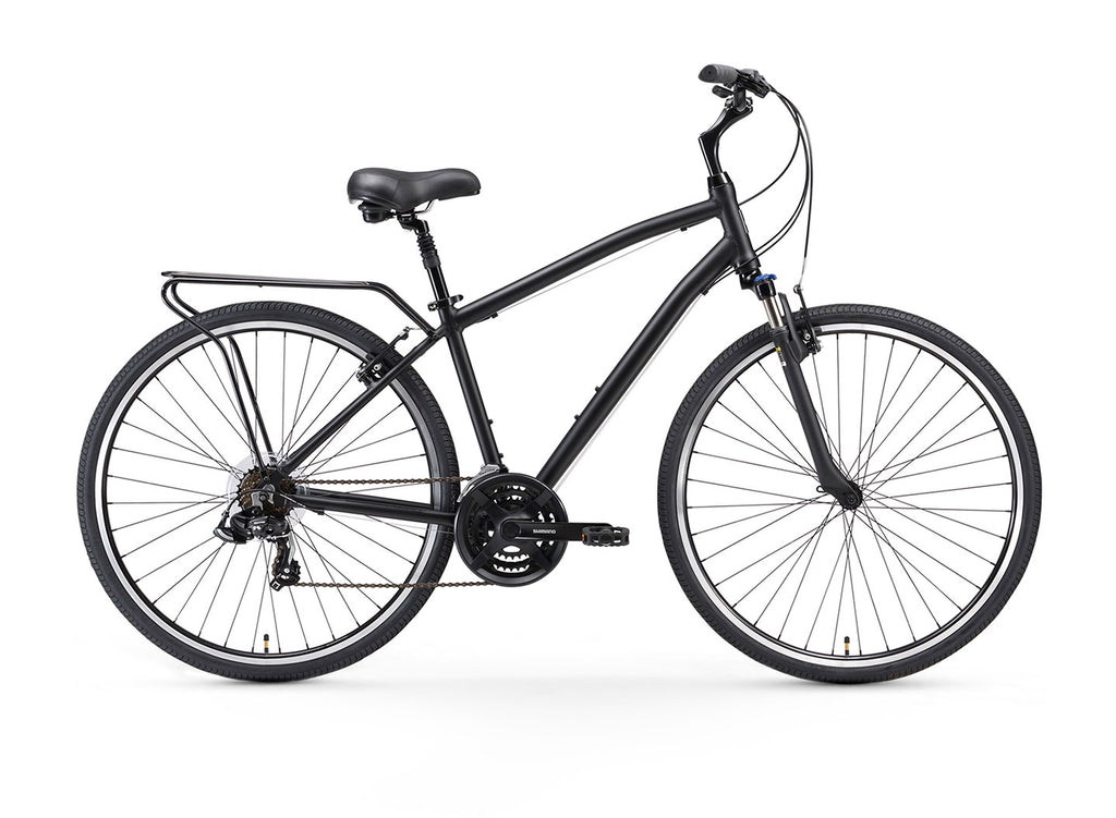 black hybrid bike