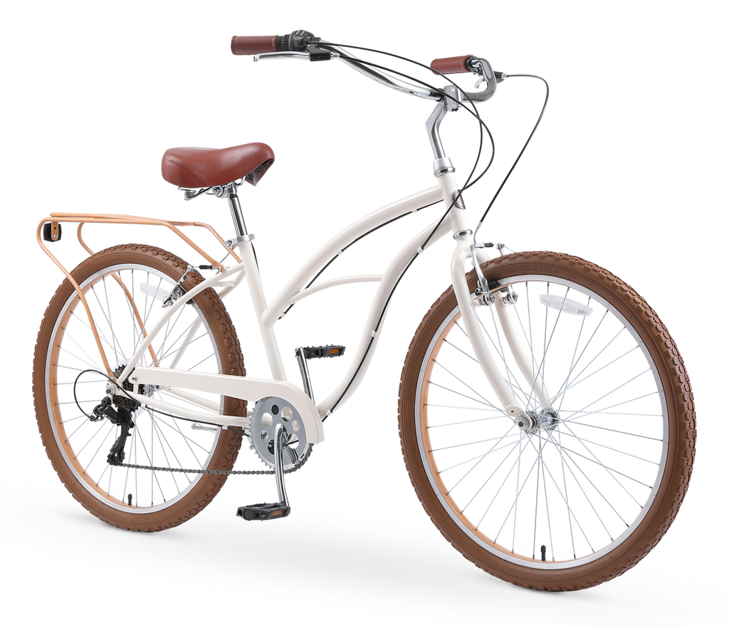 sixthreezero women's 26 inch 7 speed cruiser bike