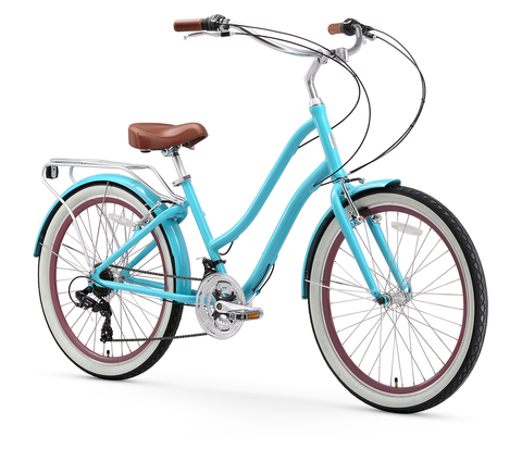 sixthreezero 26 inch 3 speed women's beach cruiser bicycle breathe