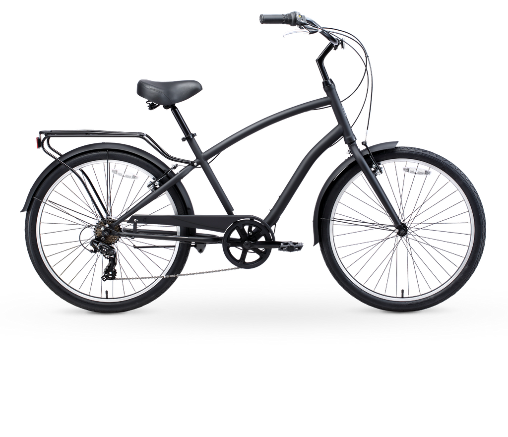 sixthreezero 26 inch men's 7 speed hybrid cruiser bicycle
