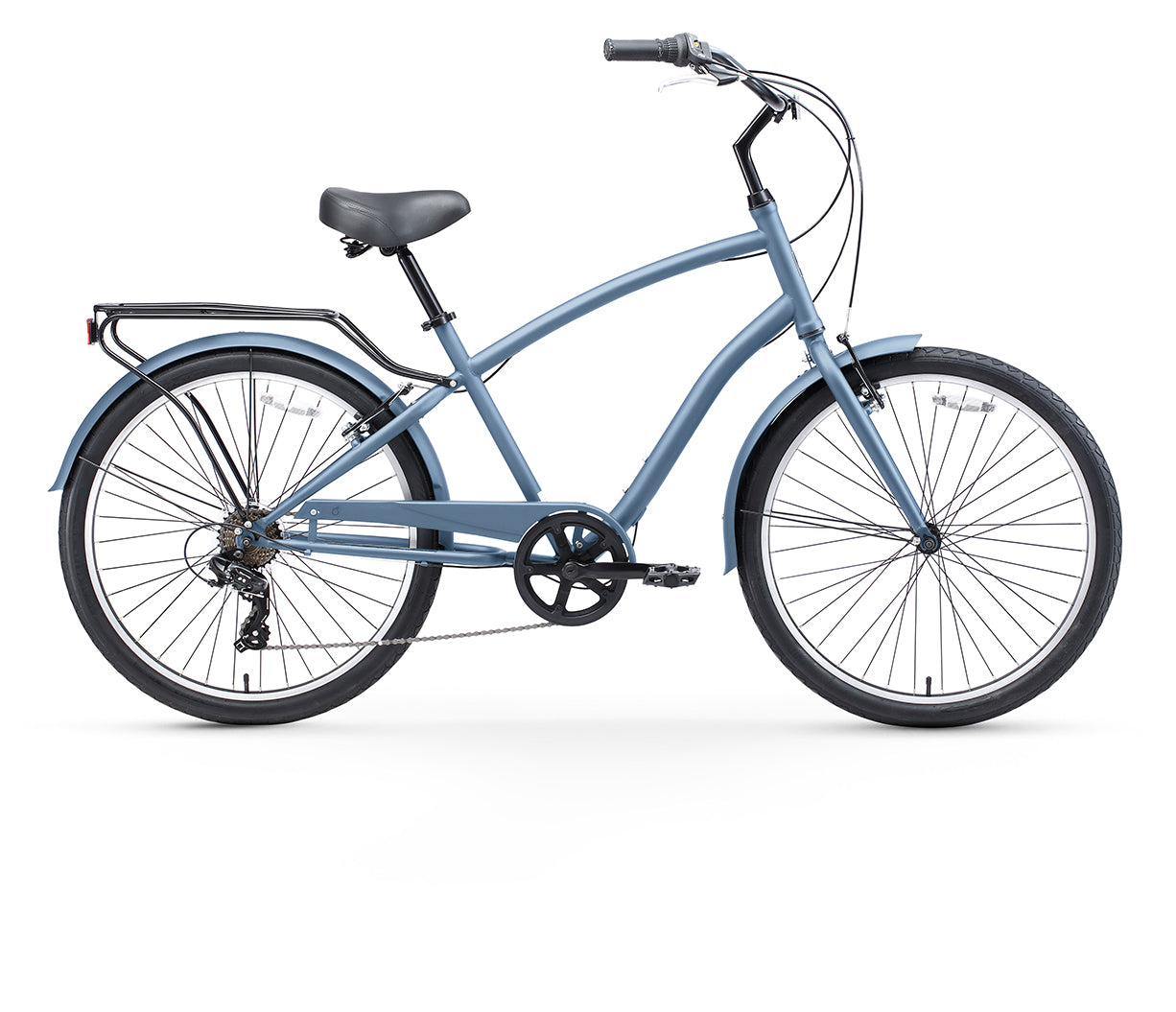 sixthreezero 26 inch men's 7 speed hybrid cruiser bicycle