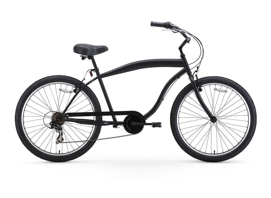 matte black beach cruiser