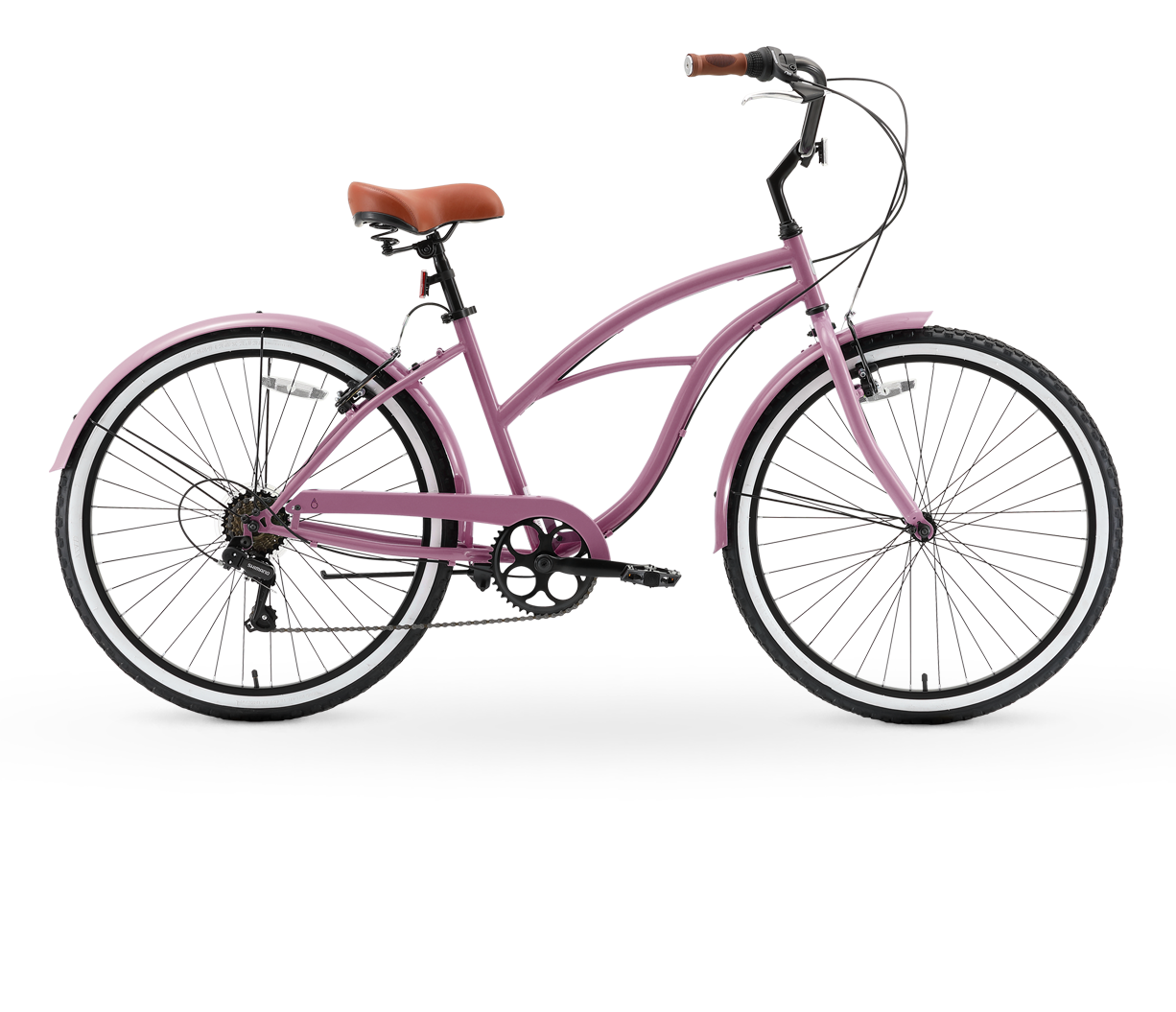 women's purple beach cruiser bike