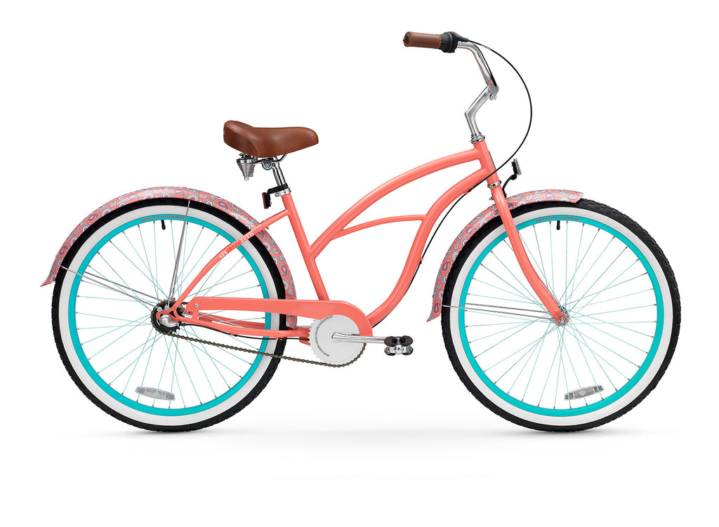 womens pink beach cruiser