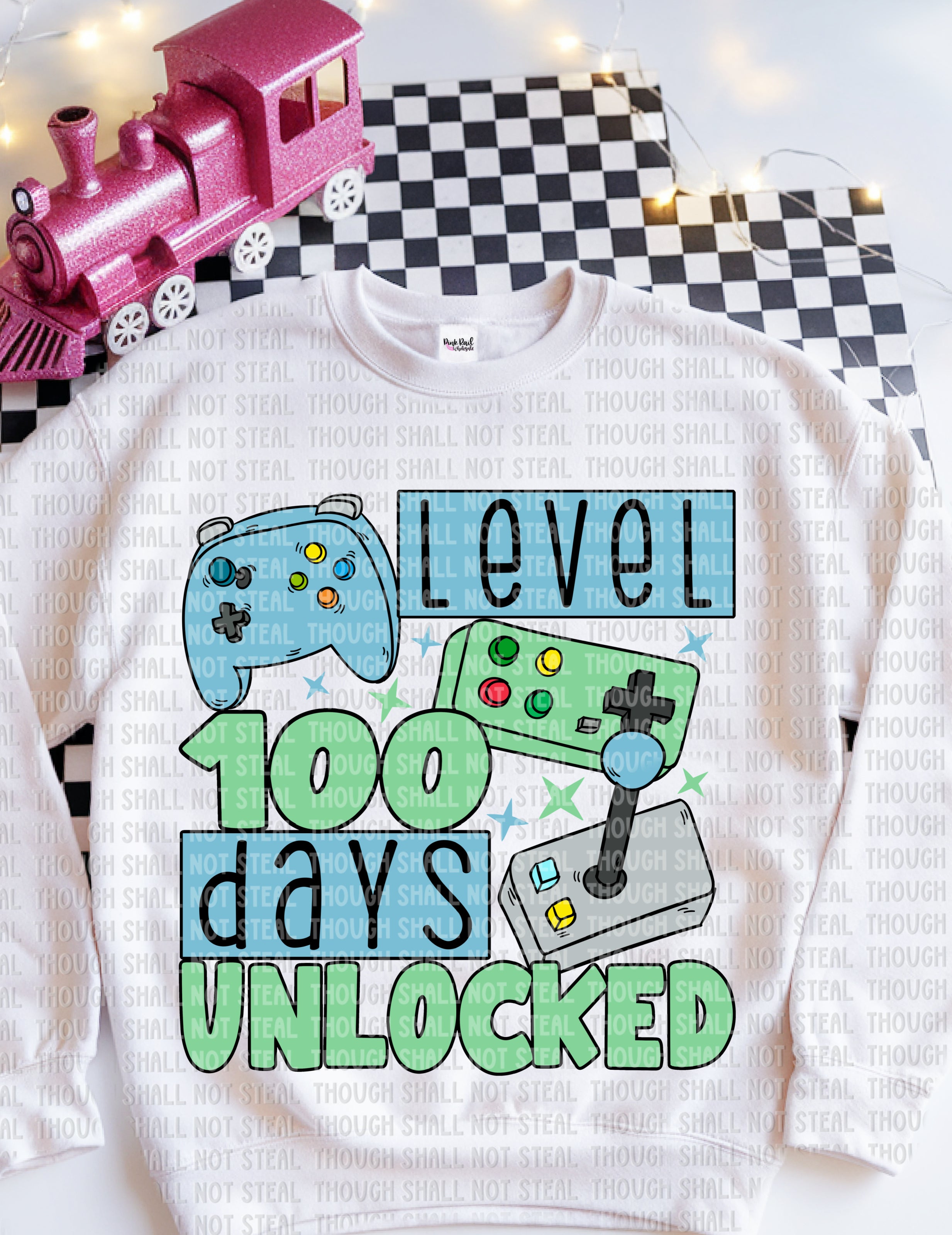 27-46 A Boys - Level 100 Days Unlocked DTF TRANSFER ONLY