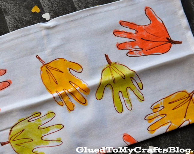 Foto de idea de manualidad infantil con pintura para el otoño