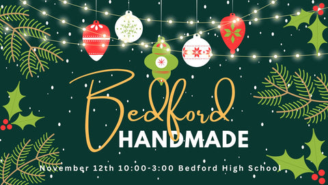 Flyer for Bedford handmade craft fair 2023