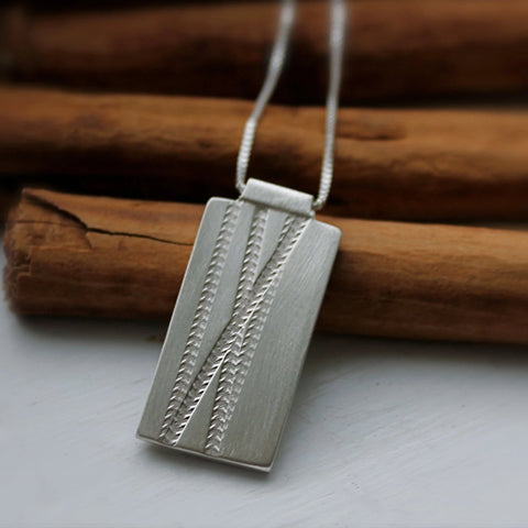 Mountain and Road Bike Silver Necklace