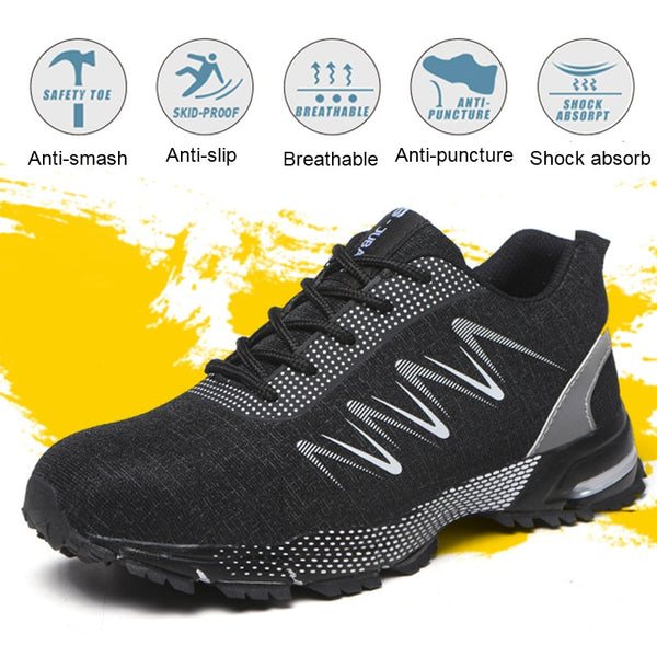 lightweight breathable steel toe boots