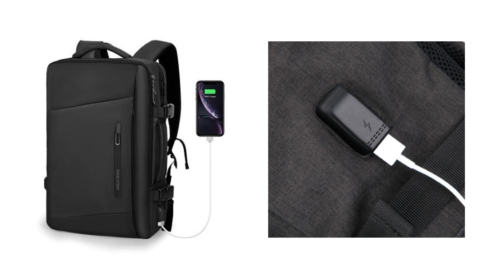 charging laptop backpack