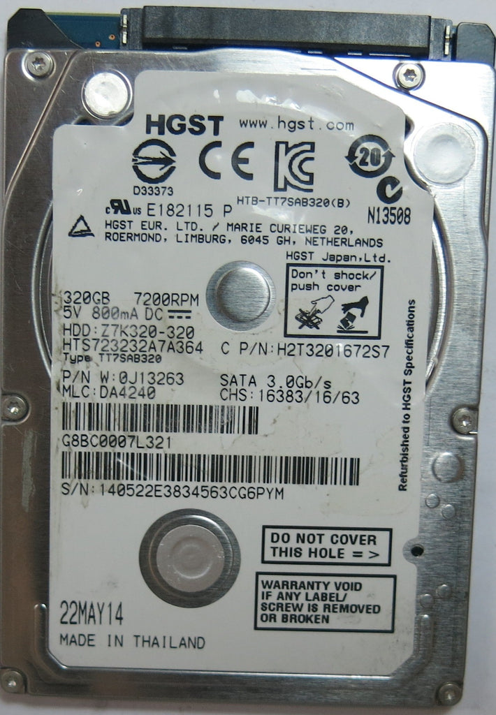 Hitachi HTS723232A7A364 320GB P N: 0A78743 MLC: DA3735 並行輸入品 - 3