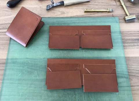 Buttero leather on workbench | Thendara Leather