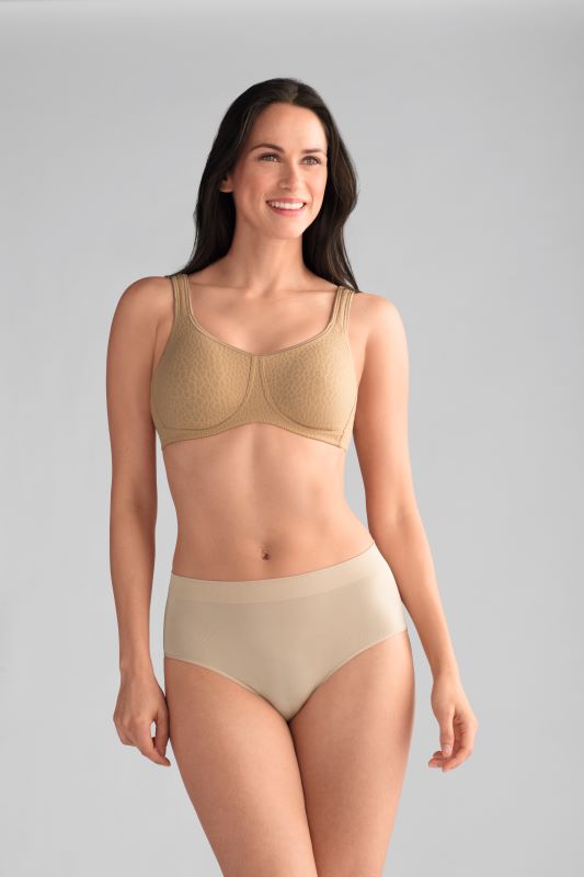 Lara Satin - Molded Cup Bra - Nude Masectomy Bra by Amoena Wire Free – Pink  Ribbon Boutique