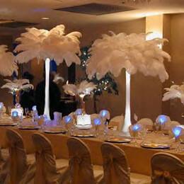 diy ostrich feather centerpiece