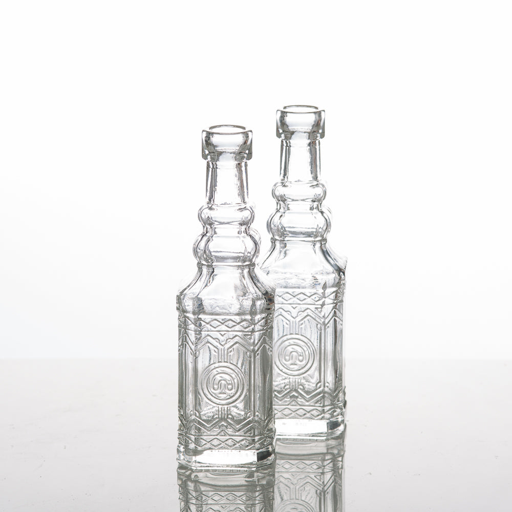 Richland Glass Bud Vase 3 Clear Square Set of 12 - Quick Candles