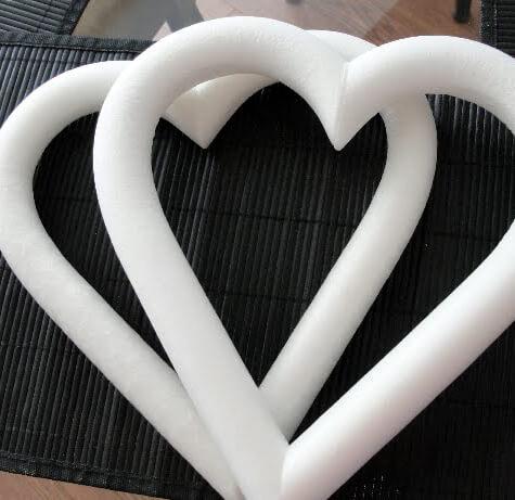  16 Pieces Heart Shaped Foam Polystyrene Foam Wreath