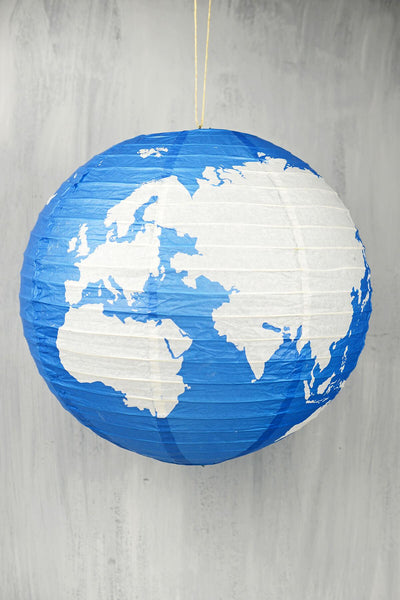 world globe lanterns