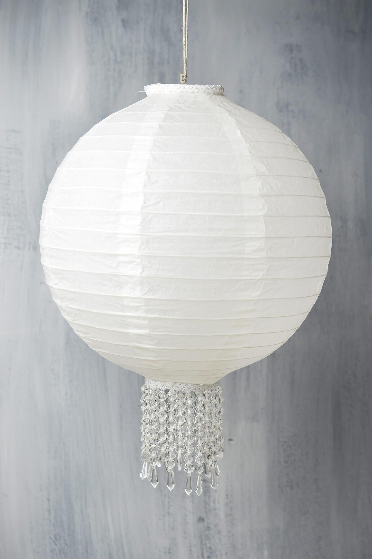 white wedding paper lanterns