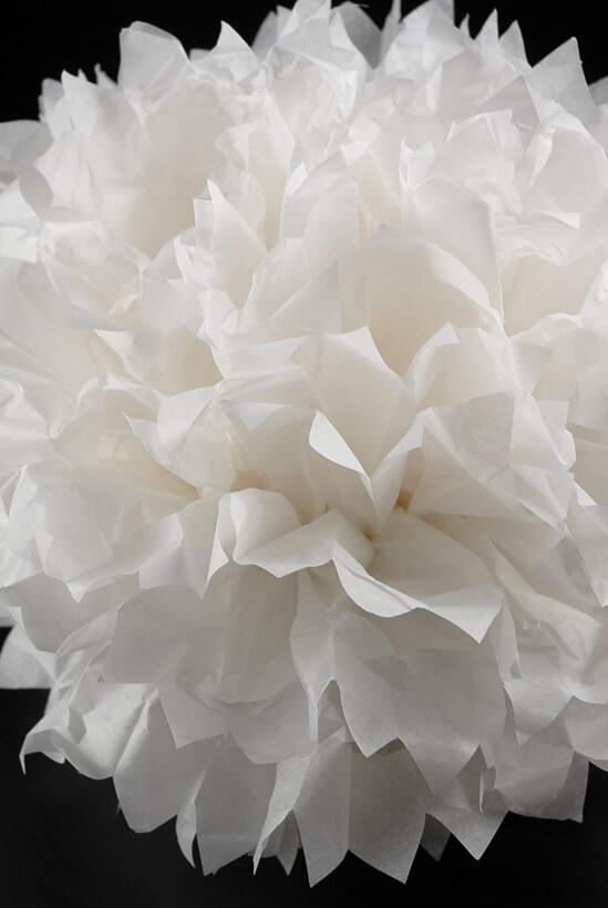 4 Large White Paper Pom Poms 20in Pack of 4 - Save-On-Crafts